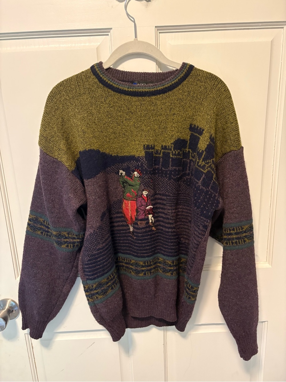 Architect purple golf St Andrews wool blend vintage 90s men’s sweater m medium